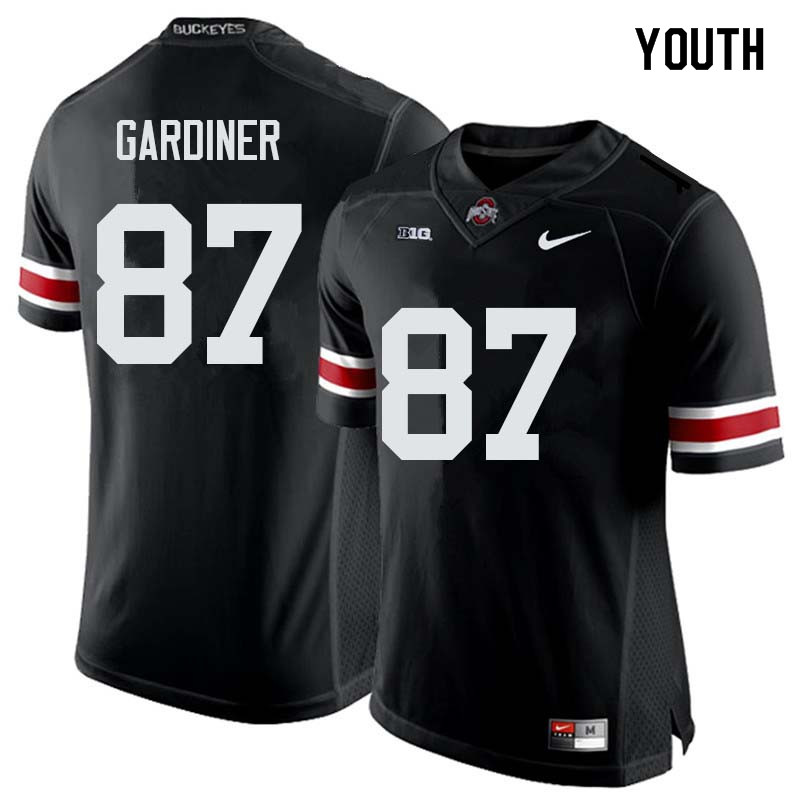 Youth Ohio State Buckeyes #87 Ellijah Gardiner Black Authentic College Stitched Football Jersey 23FS046PM